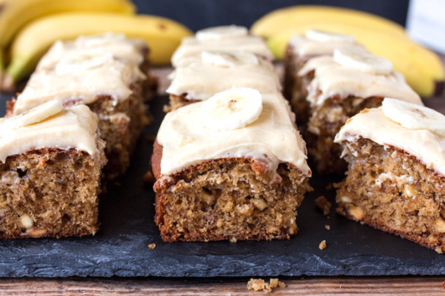 Banana Cake with Toffee Frosting