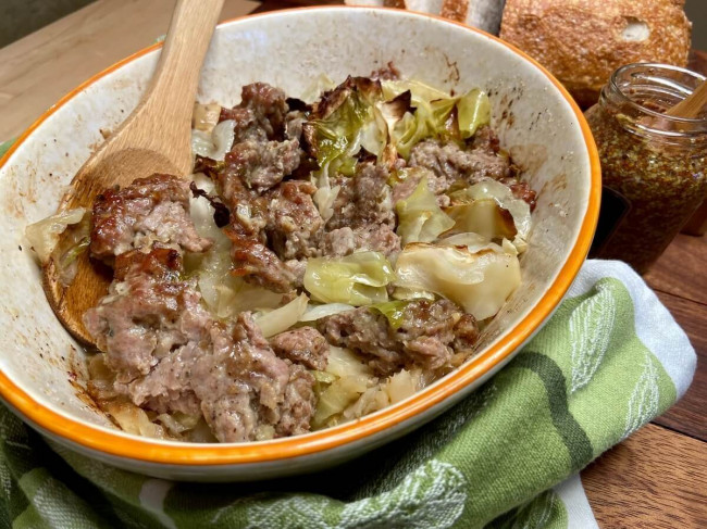 Cabbage and Sausage Casserole
