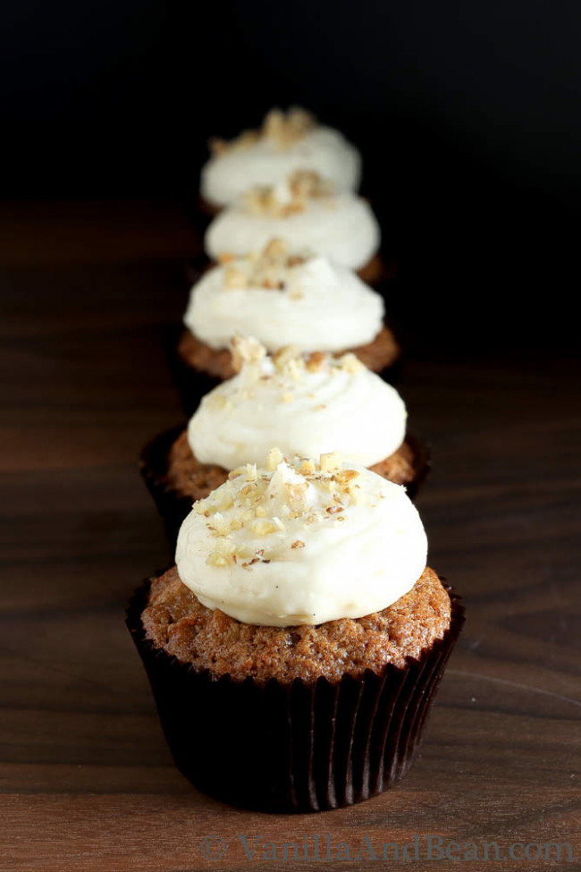 Carrot Cupcakes with Lemon Cream Cheese Icing