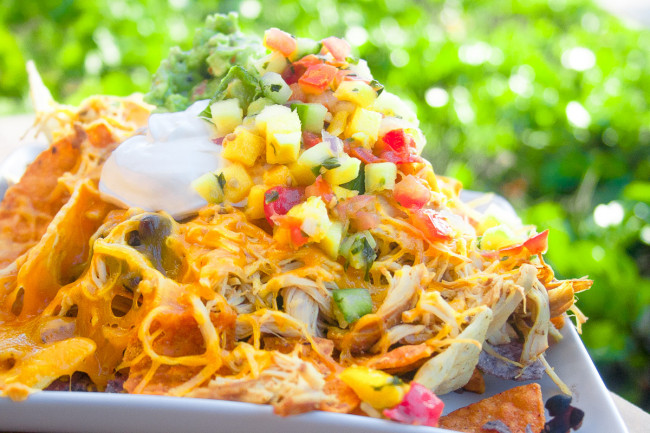 Slow Cooked Shredded Chicken Nachos - Dad With A Pan