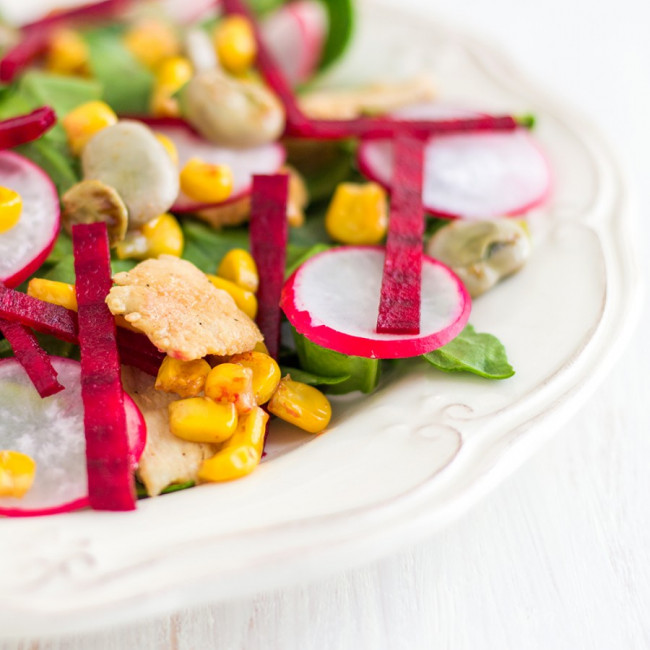 Chicken Salad with Lima Beans and Beets