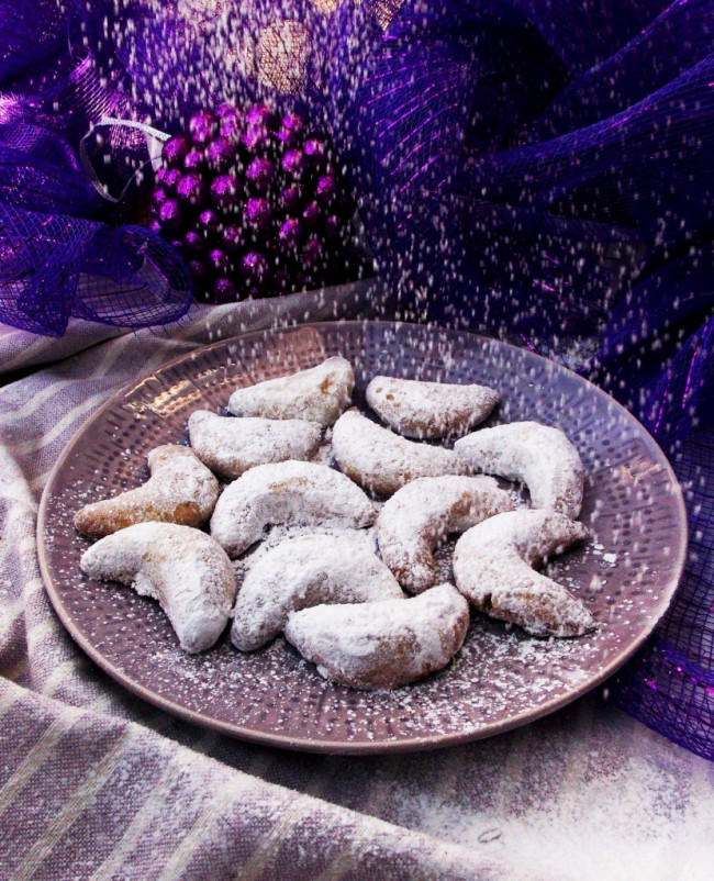Lavender Crescent Cookies