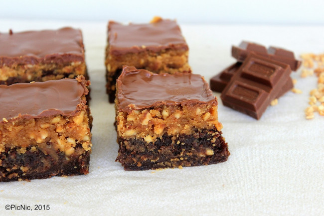                                                                                              chocolate and peanut butter brownies