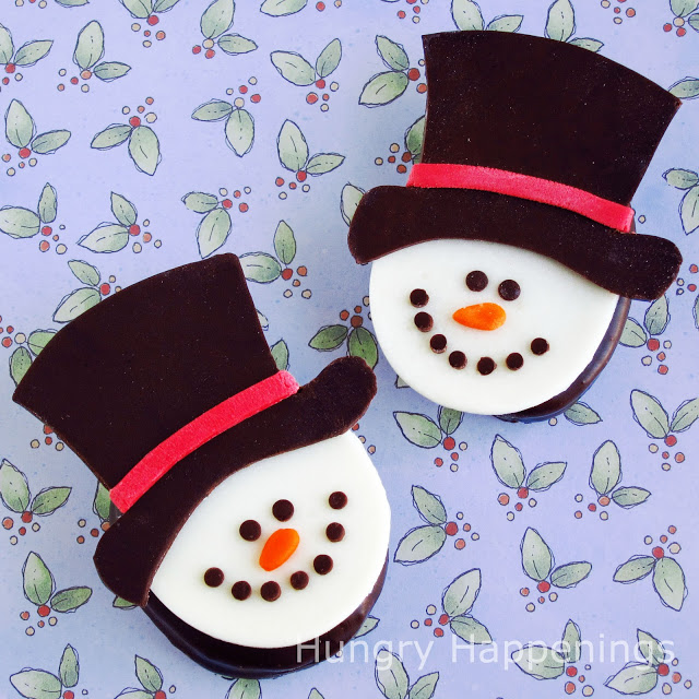 Snowman on Chocolate Covered Marshmallows