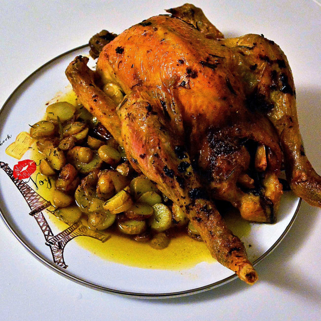 french style roasted chicken. 