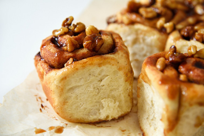 Vegan Walnut Sticky Buns - Little Swiss Baker
