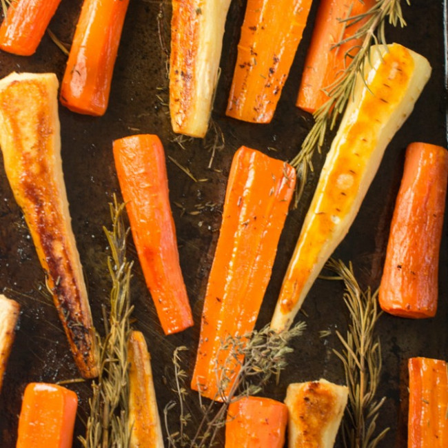 Honey Roasted Carrots and Parsnips
