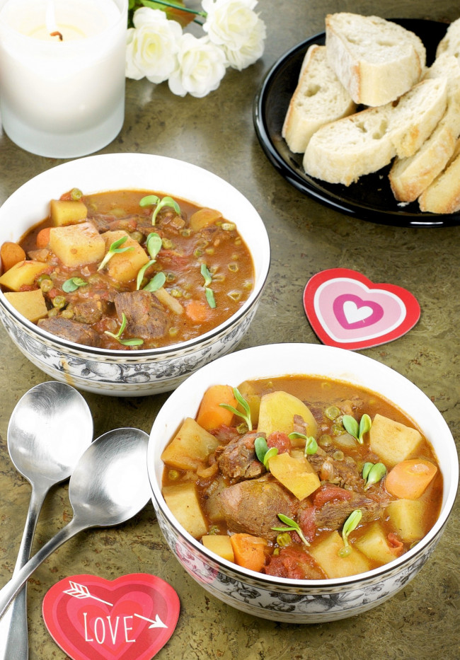 Slow Braised Red Wine Lamb Stew With Moroccan Spices