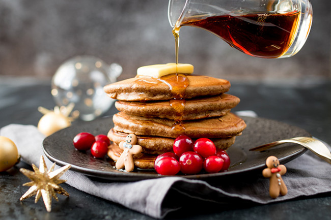 Christmas Gingerbread Pancakes