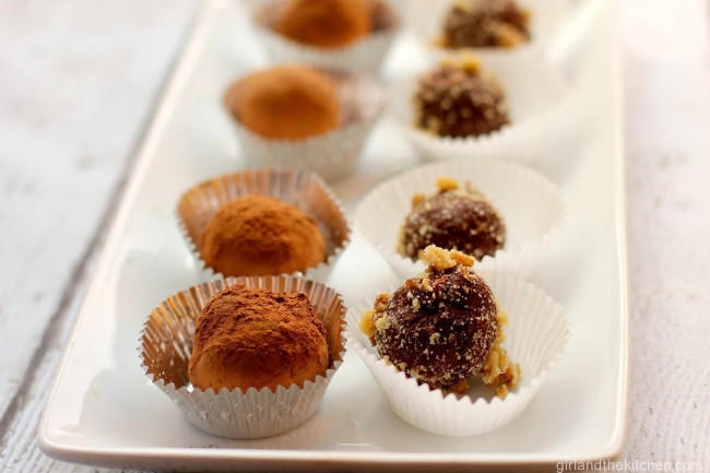 Hazelnut And Chocolate Truffles - Girl And The Kitchen