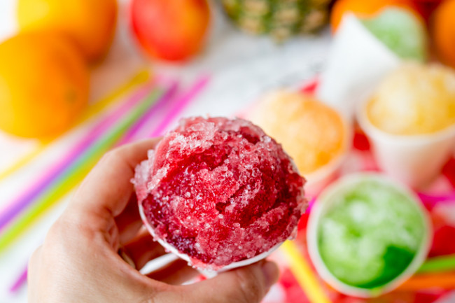 Snow Cones With Homemade Syrup