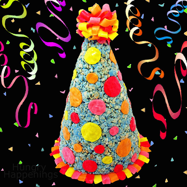 Celebrate a special birthday with this Rice Krispies Treat Party Hat