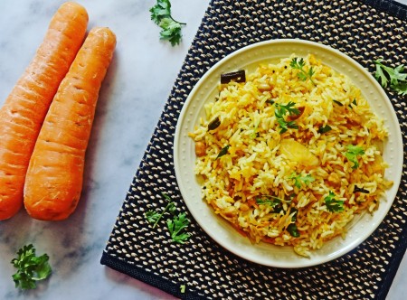 Carrot rice - Carrot Pulao Recipe