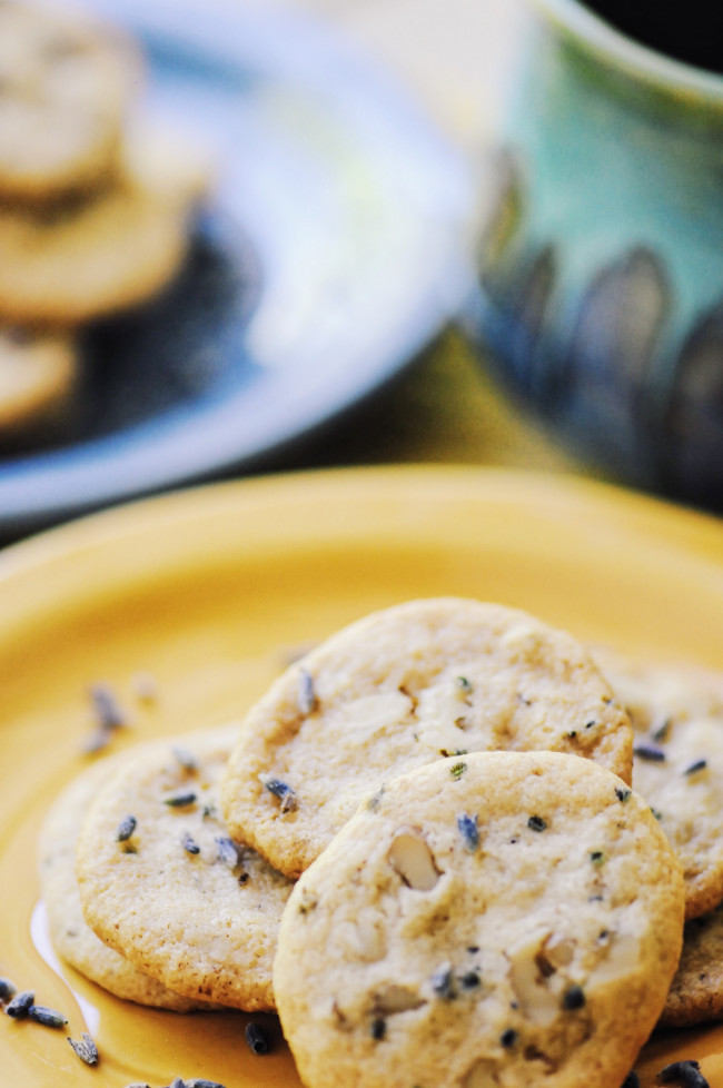 Lavender, Ginger, & Walnut Mini Tea Time Shortbread Cookies (Gluten Free, Vegan, Refined Sugar Free)