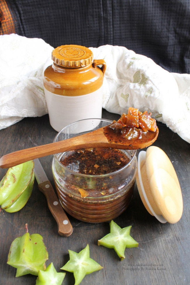 Starfruit Pickle | Goan Goad Meil With Karmala | Karmalache Goad Meil
