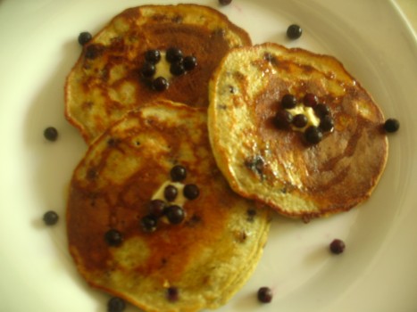 Oatmeal Blueberry Pancakes