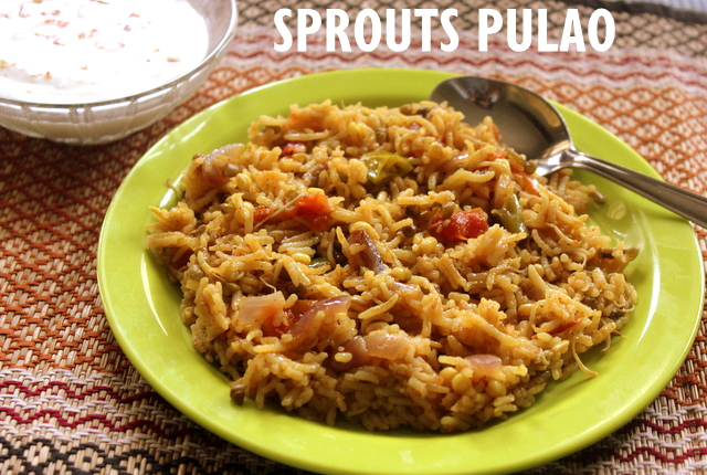 Healthy sprouts pulao
