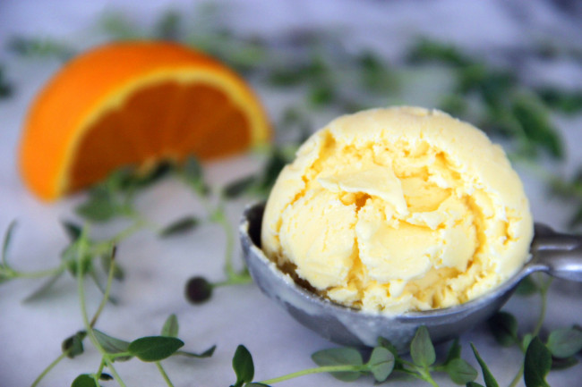 Orange And Thyme Ice Cream