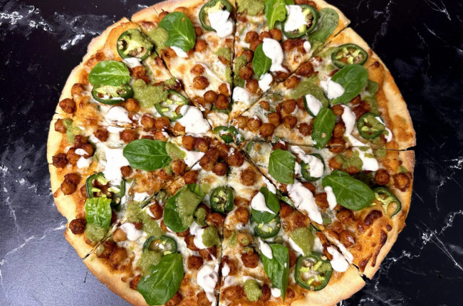 chana pizza recipe | spicyum