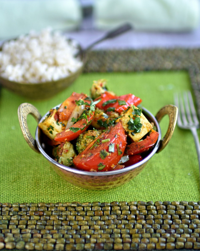 Indian Style Vegetable And Paneer Stir Fry 