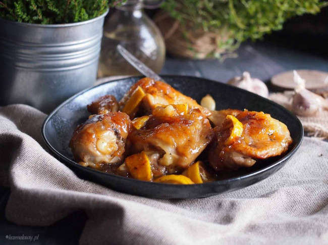 Braised Chicken With Honey And Lemon