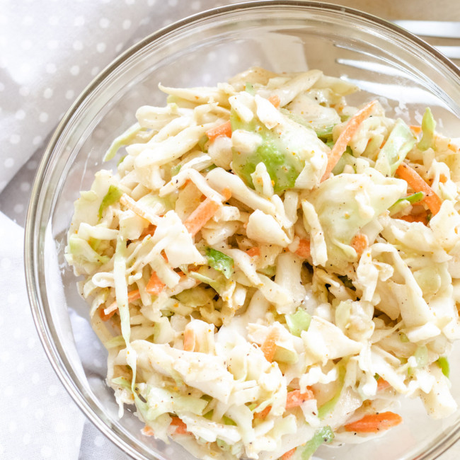 Low Carb Spicy Coleslaw