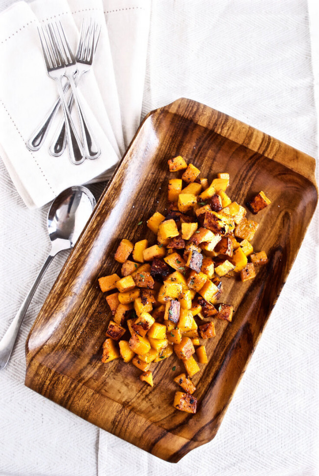 Maple Roasted Butternut Squash with Thyme
