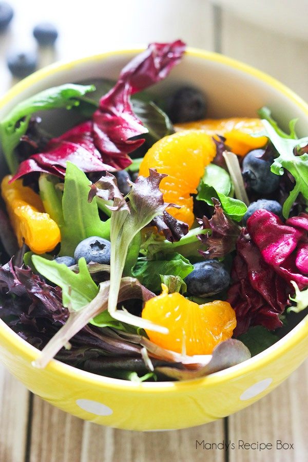 Mixed Green Salad with Orange Vinaigrette | Mandy's Recipe Box