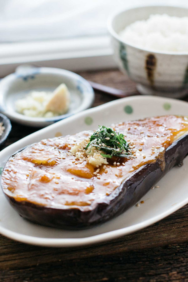 nasu dengaku – miso glazed eggplant