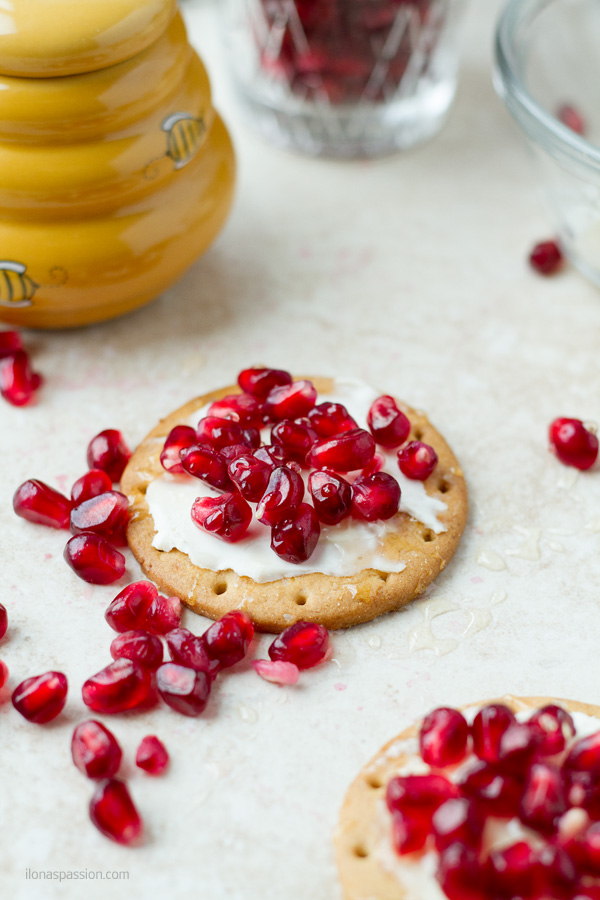 Pomegranate Cream Cheese and Crackers