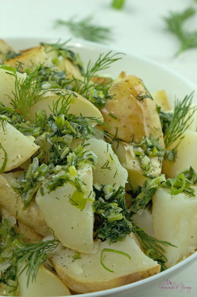 Potatoes with Green Onion and Dill