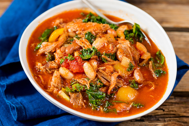 Pulled Pork And Bean Soup