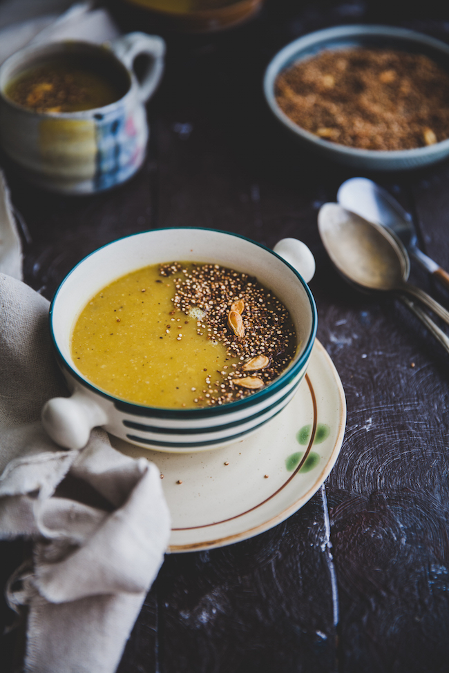 Pumpkin Soup With Toasted Quinoa