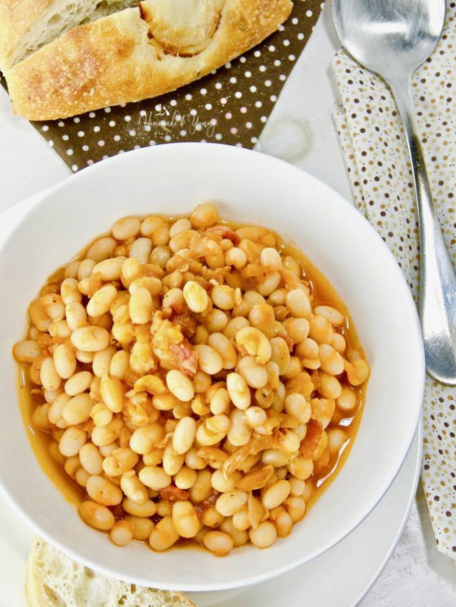 Quick Pressure Cooked BBQ Baked Beans with Bacon