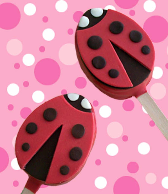 Valentine’s Day Treat – Ladybug Rice Krispies Pops