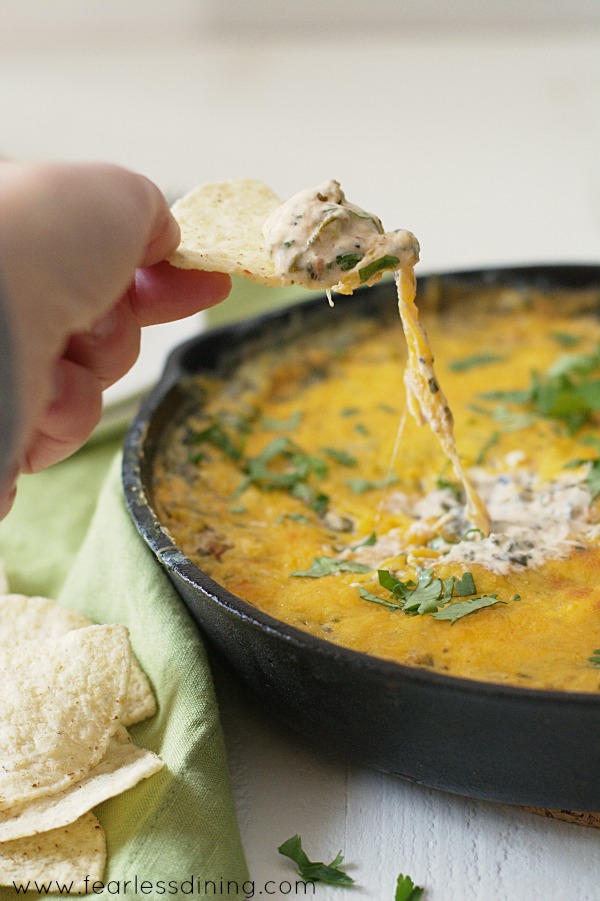 Southwestern Spicy Spinach and Corn Cheese Dip