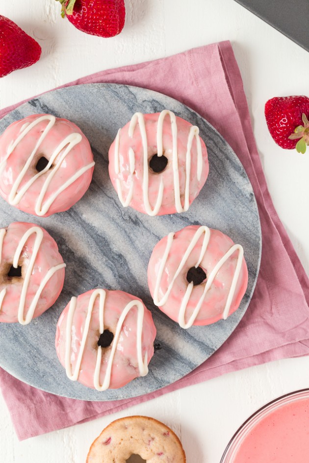 Strawberry Cake Donuts