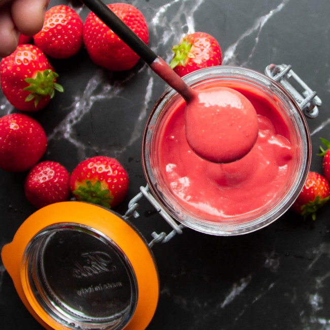An Intense Strawberry Puree With Lime