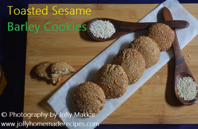Toasted Sesame Barley Cookies