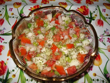 Tomato Onion Cucumber Salad