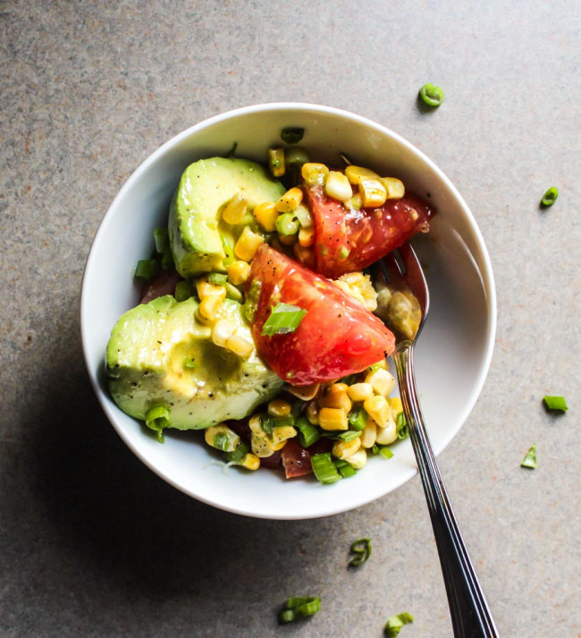 Avocado and Tomato Salad with Corn