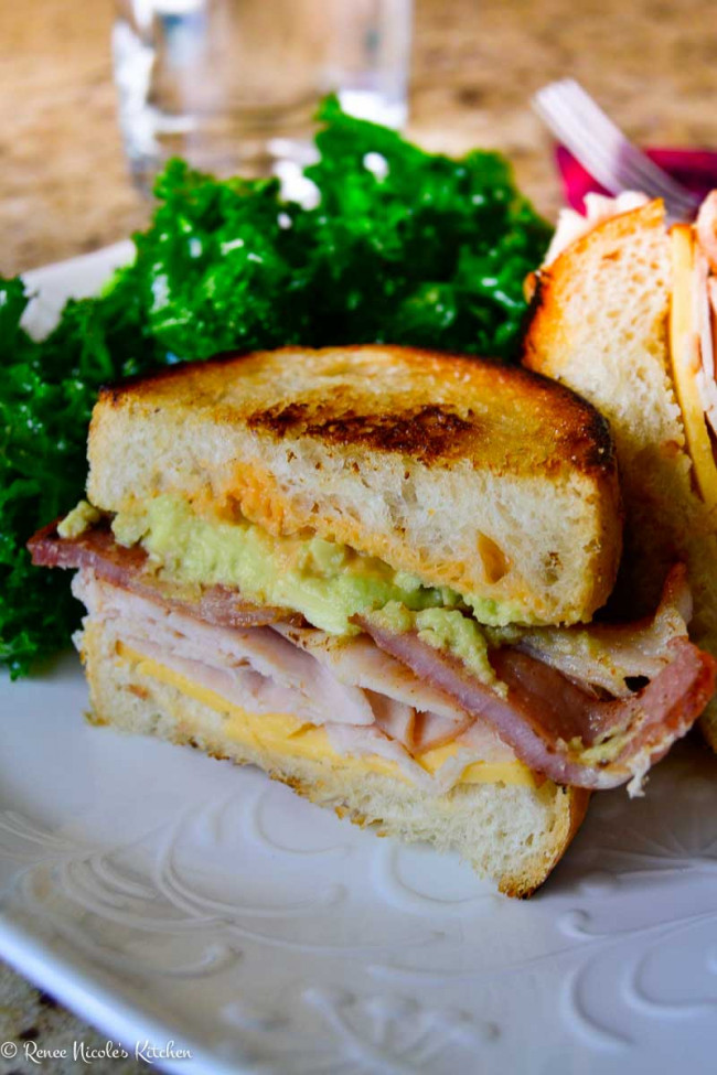 turkey avocado club sandwich