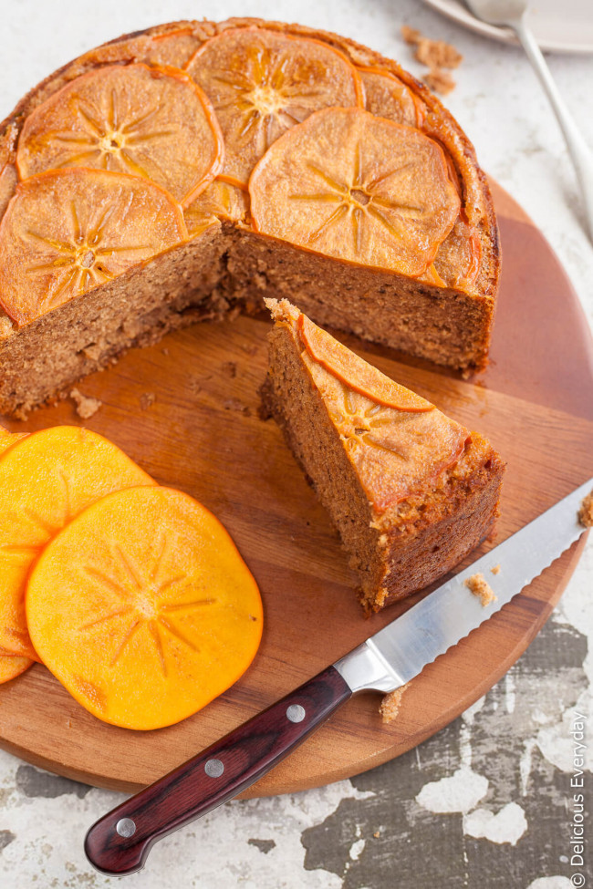 Upside Down Persimmon Cake Recipe