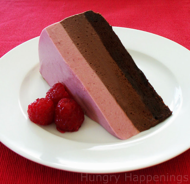 Valentine’s Day Chocolate Raspberry Mousse Cake