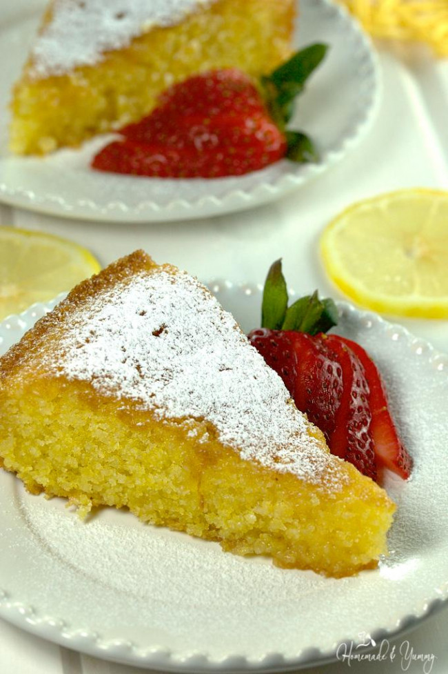 Vibrant Lemon Polenta Cake