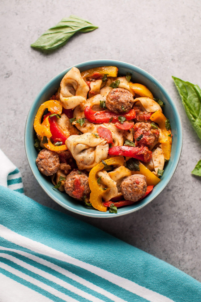 Tortellini With Sausage And Peppers