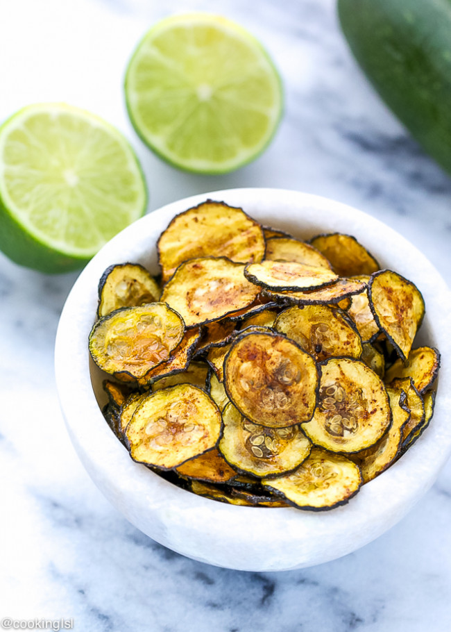 Chili Lime Zucchini Chips Recipe -oven Baked
