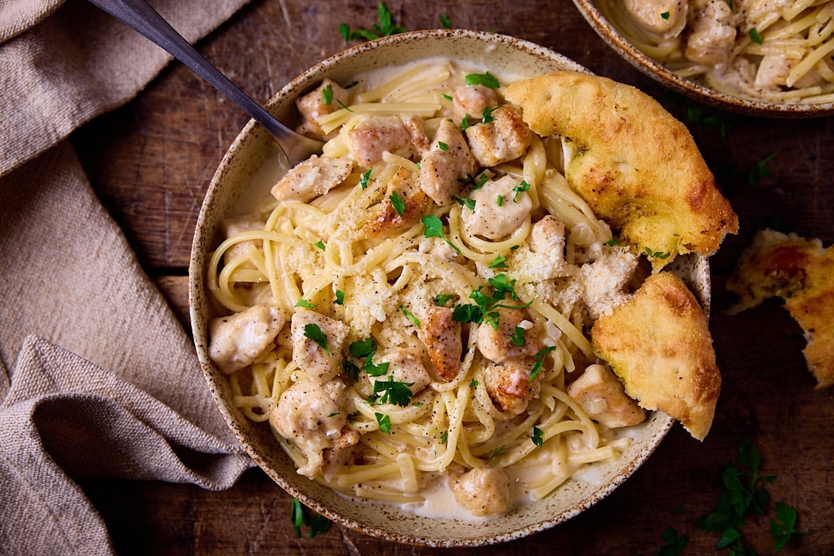 Garlic Parmesan Chicken Pasta