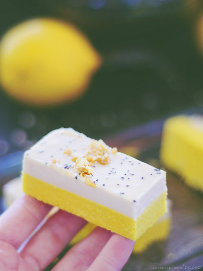 ginger turmeric lemon cream bars