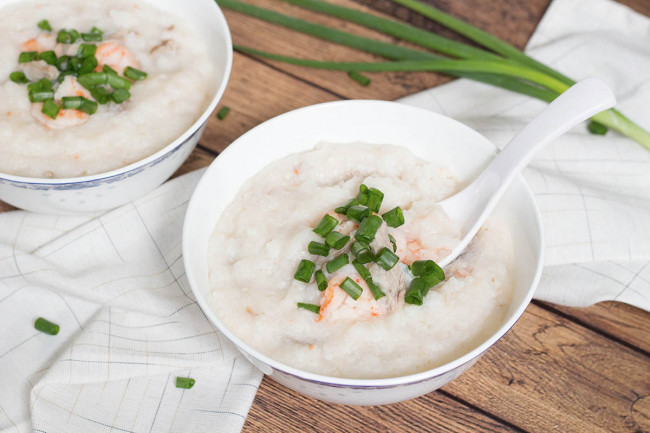 Pork and Shrimp Jook -Congee - Chinese Rice Porridge